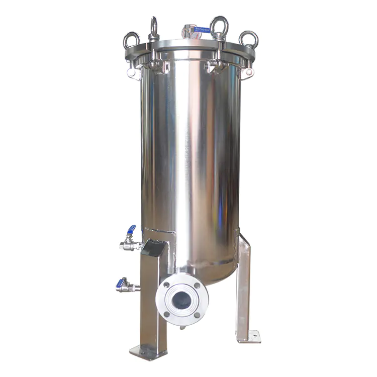 porous ss cartridge filter housing with fin end cap for food and beverage