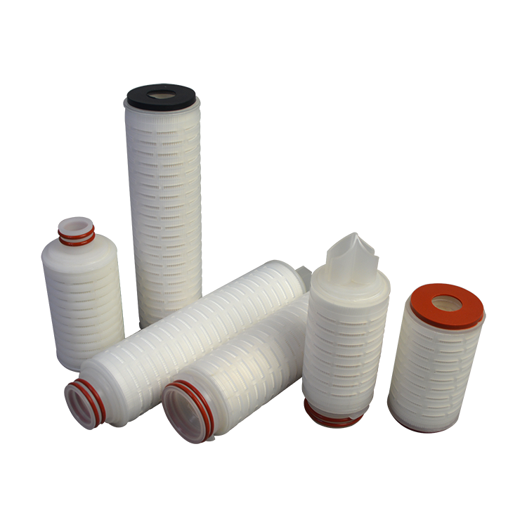Lvyuan ptfe pleated water filter cartridge with stainless steel for sea water desalination
