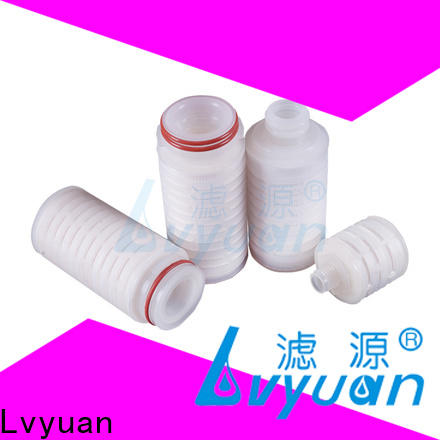 Lvyuan pvdf pleated water filters with stainless steel for sea water desalination