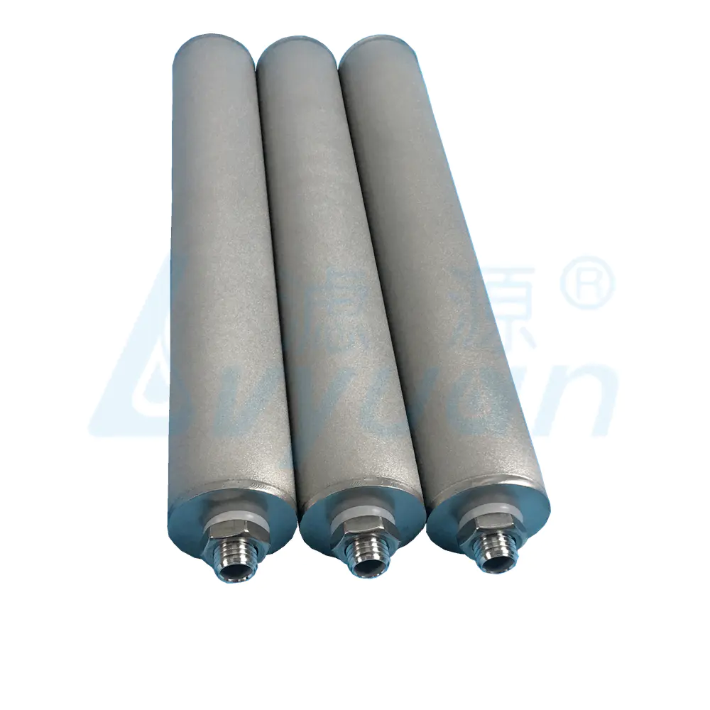 10 inch 1 micron stainless steel SS316 metal porous sintered filter cartridge for liquid filtration