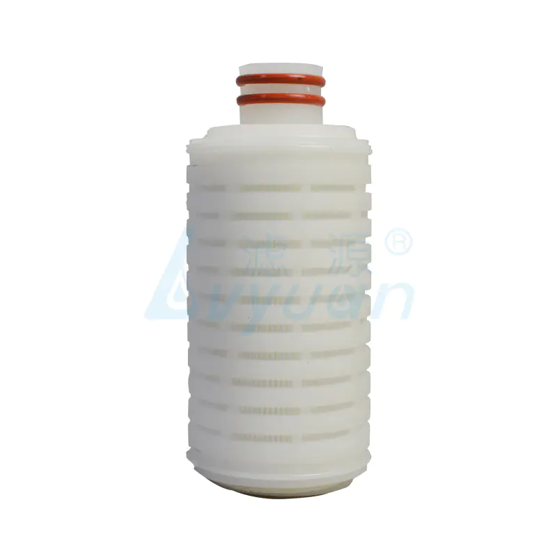 pes pleated filter cartridge with stainless steel for food and beverage