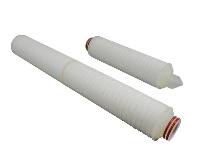 pes pleated filter cartridge with stainless steel for food and beverage
