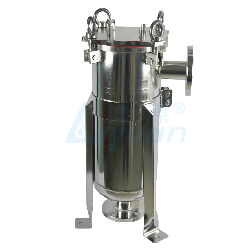 Stainless steel single bag filter housing liquid bag filter for industrial water treatment