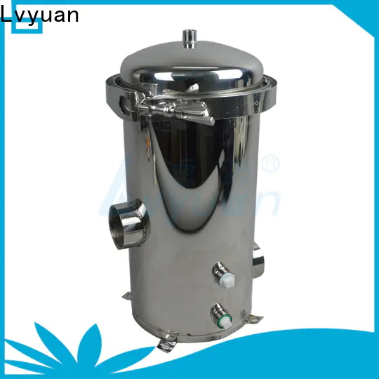 Lvyuan titanium stainless steel water filter housing with fin end cap for sea water treatment
