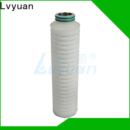 Lvyuan water pleated filter manufacturers with stainless steel for liquids sterile filtration