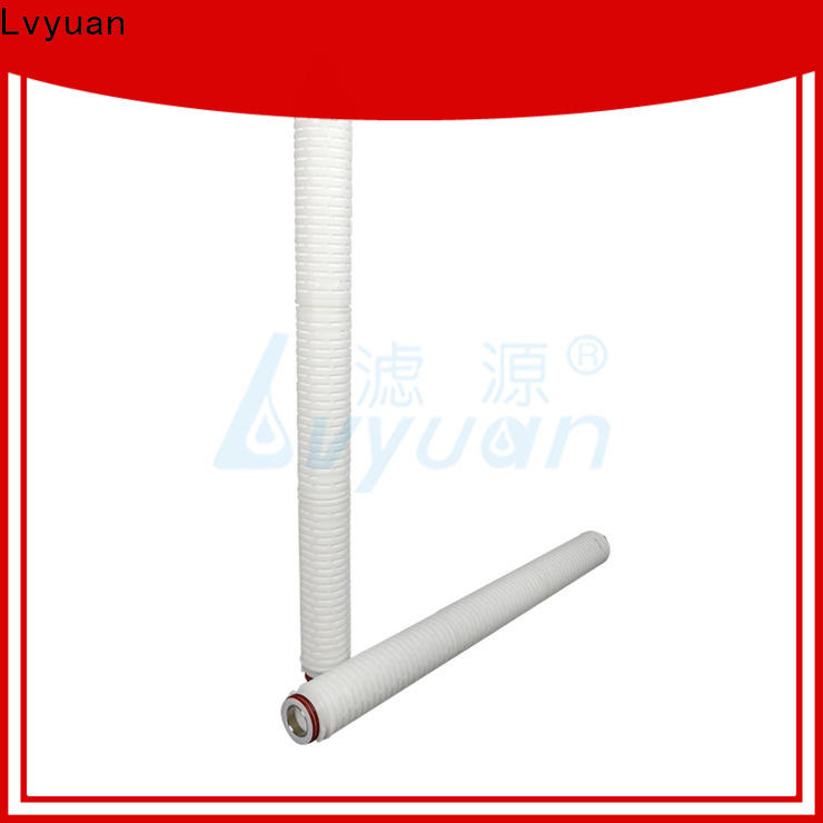 Lvyuan pvdf pleated water filter cartridge replacement for liquids sterile filtration