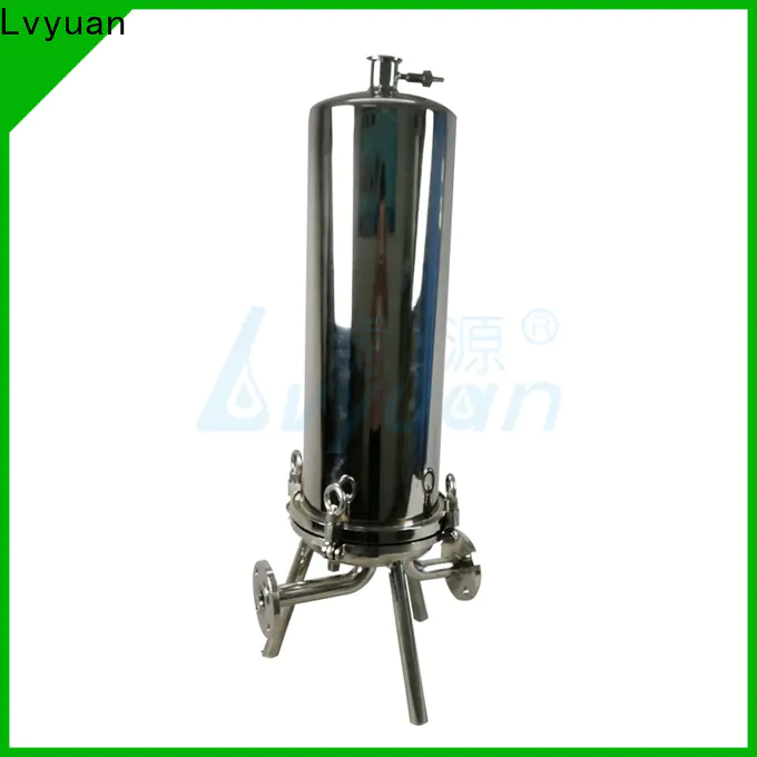 Lvyuan titanium stainless steel water filter housing with fin end cap for industry