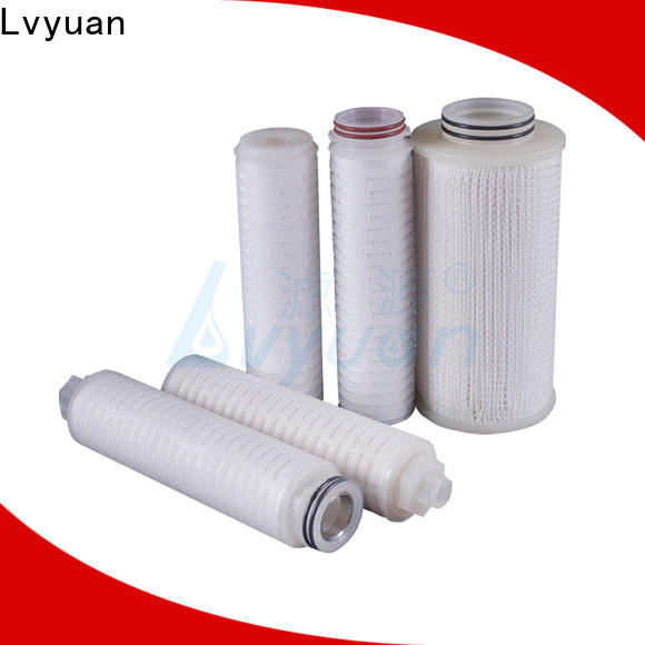 pvdf pleated water filters with stainless steel for organic solvents
