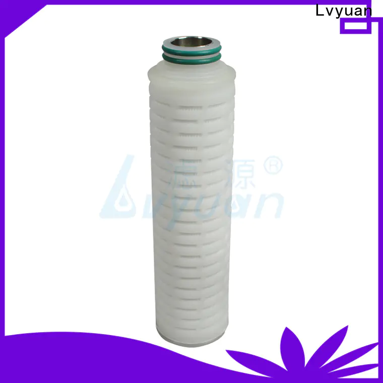 Lvyuan nylon pleated filter cartridge with stainless steel for liquids sterile filtration