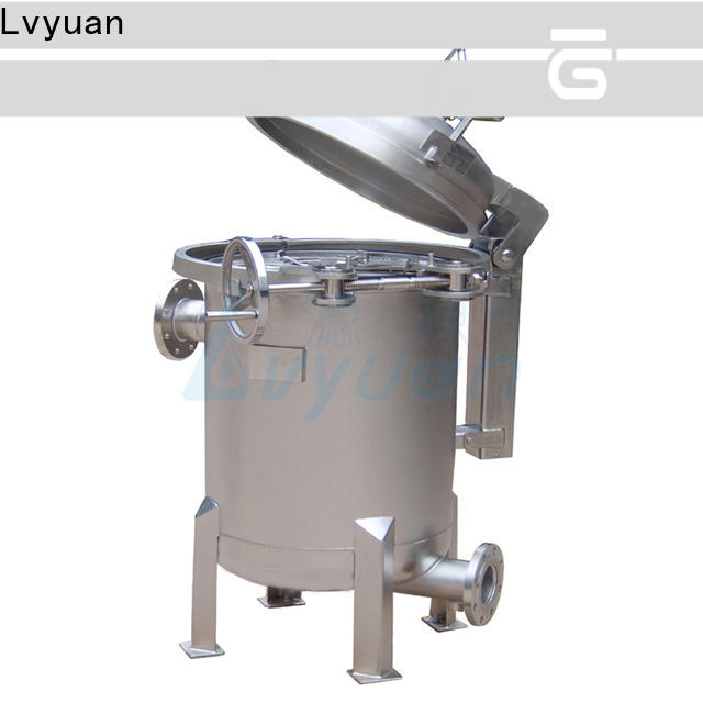 Lvyuan stainless steel bag filter housing with fin end cap for sea water treatment