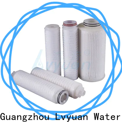 pvdf pleated water filters with stainless steel for food and beverage
