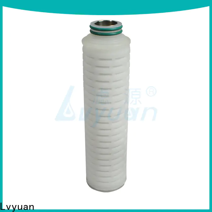 Lvyuan membrane pleated water filter cartridge with stainless steel for sea water desalination