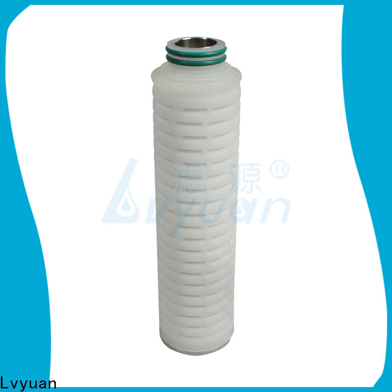 Lvyuan pvdf pleated filter cartridge suppliers with stainless steel for diagnostics
