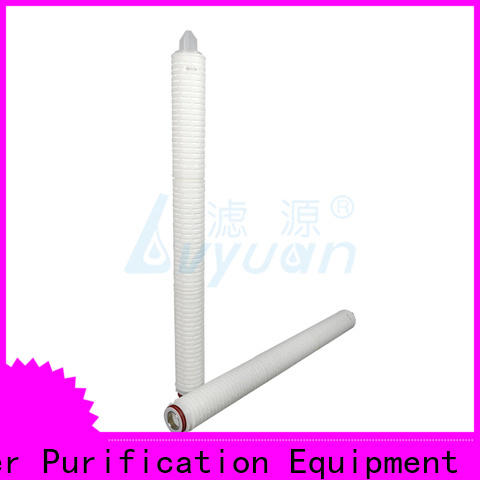 Lvyuan pleated water filter cartridge with stainless steel for organic solvents