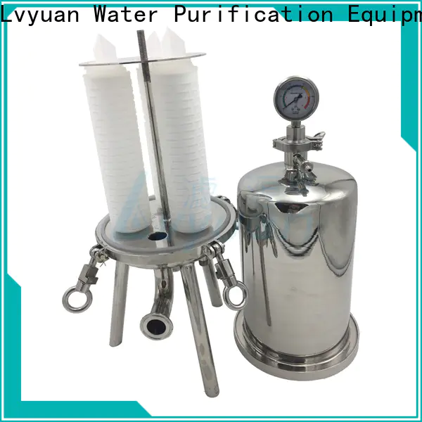 Lvyuan ss cartridge filter housing with fin end cap for oil fuel