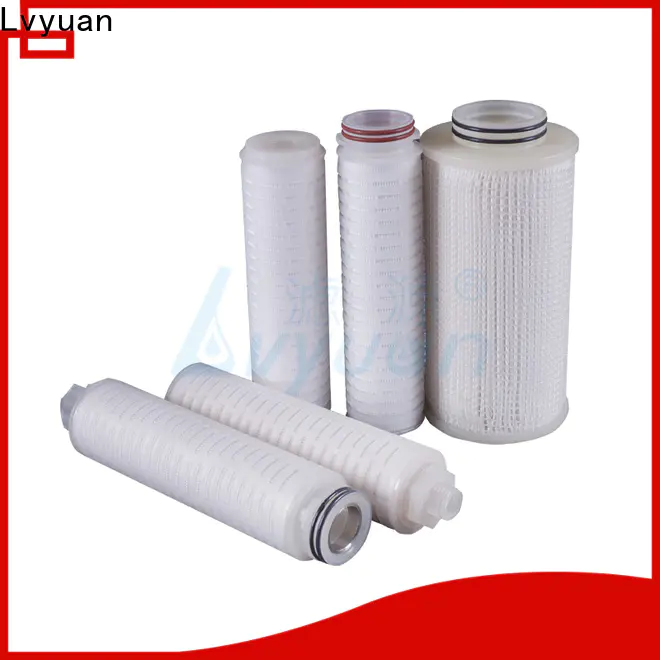 Lvyuan pvdf pleated filter manufacturers with stainless steel for food and beverage