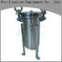 high end ss filter housing manufacturers with fin end cap for food and beverage