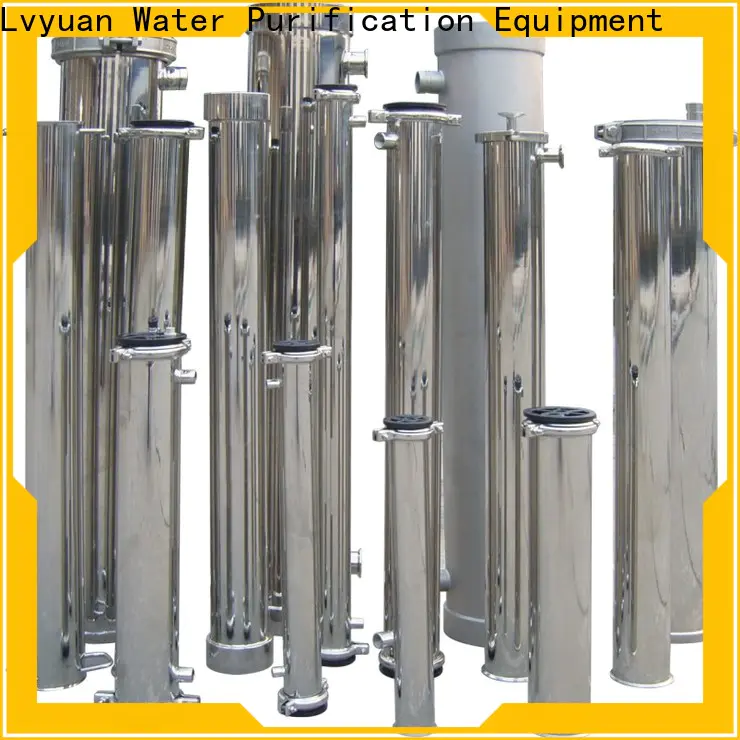 efficient stainless steel water filter housing with fin end cap for sea water desalination