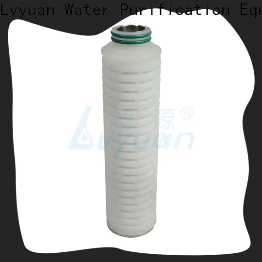 Lvyuan pvdf pleated filter element with stainless steel for sea water desalination
