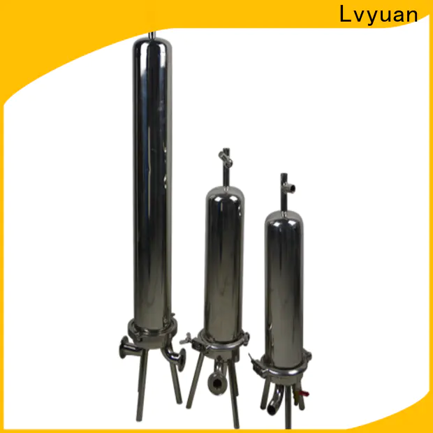 Lvyuan professional stainless water filter housing with fin end cap for food and beverage