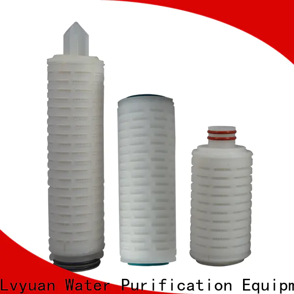 Lvyuan membrane pleated water filter cartridge with stainless steel for organic solvents