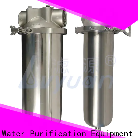 efficient stainless water filter housing with fin end cap for oil fuel