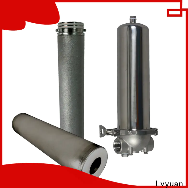 Lvyuan titanium ss bag filter housing with fin end cap for sea water treatment