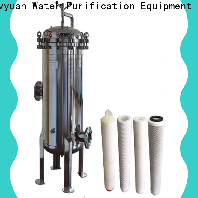 high end stainless water filter housing with fin end cap for sea water desalination