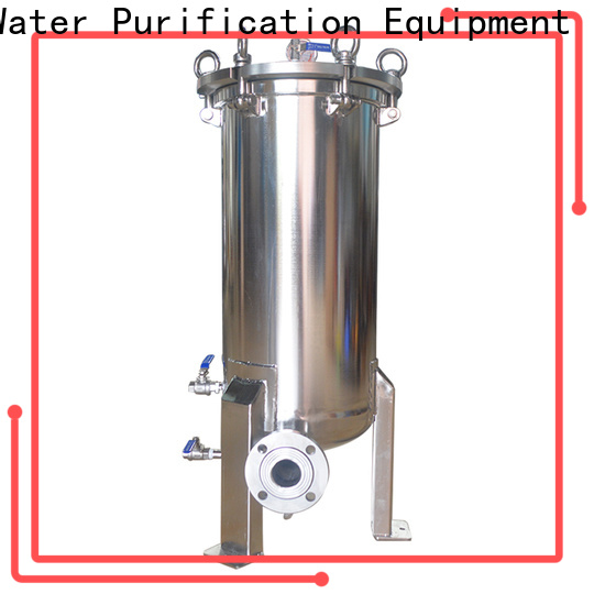 professional stainless water filter housing with fin end cap for sea water treatment