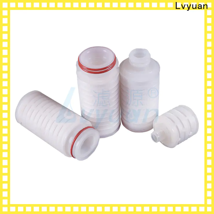 Lvyuan pleated filter cartridge with stainless steel for organic solvents