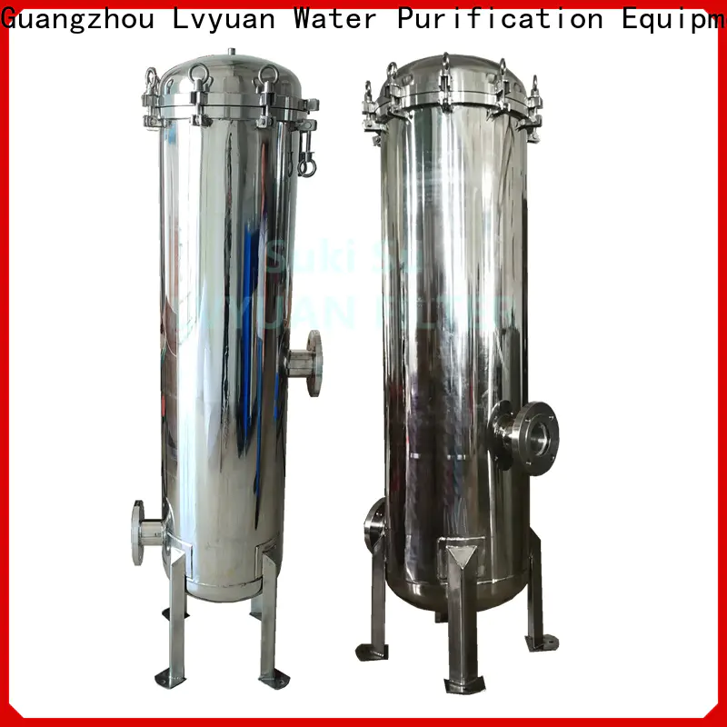 Lvyuan best ss cartridge filter housing with fin end cap for sea water treatment