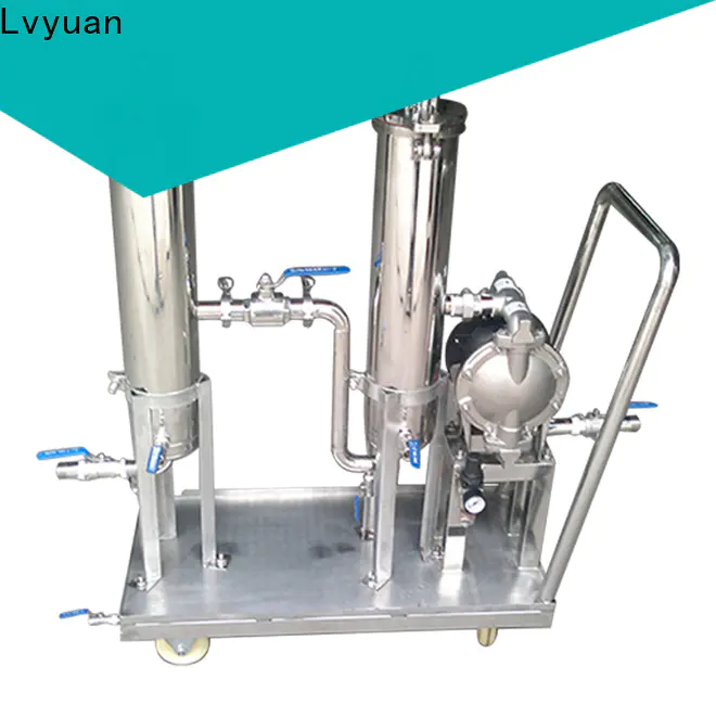 Lvyuan high end stainless steel water filter housing with fin end cap for food and beverage