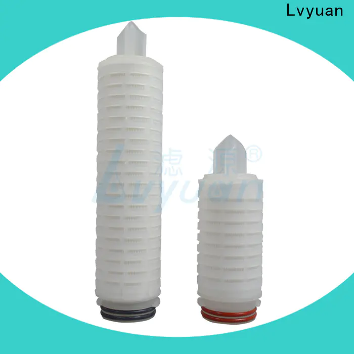 pvdf pleated water filters with stainless steel for food and beverage