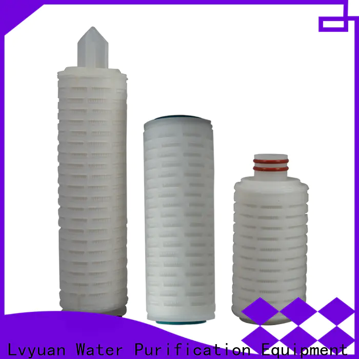 pes pleated filter cartridge with stainless steel for organic solvents