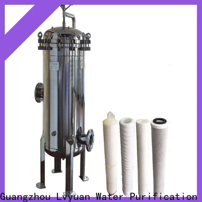 efficient stainless filter housing with fin end cap for sea water desalination