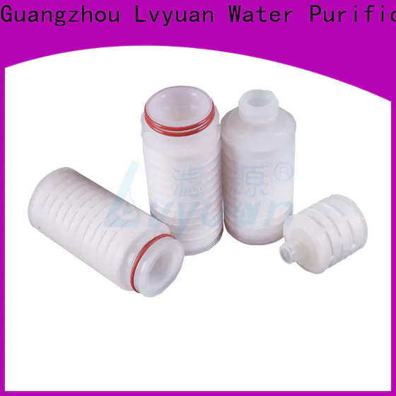 Lvyuan membrane pleated filter cartridge suppliers with stainless steel for food and beverage