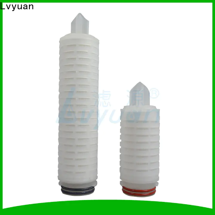 Lvyuan membrane pleated water filter cartridge replacement for liquids sterile filtration