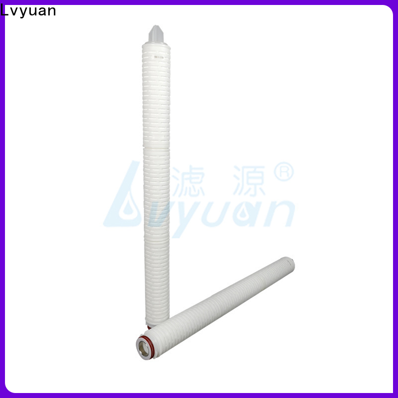 Lvyuan pvdf pleated filter with stainless steel for liquids sterile filtration