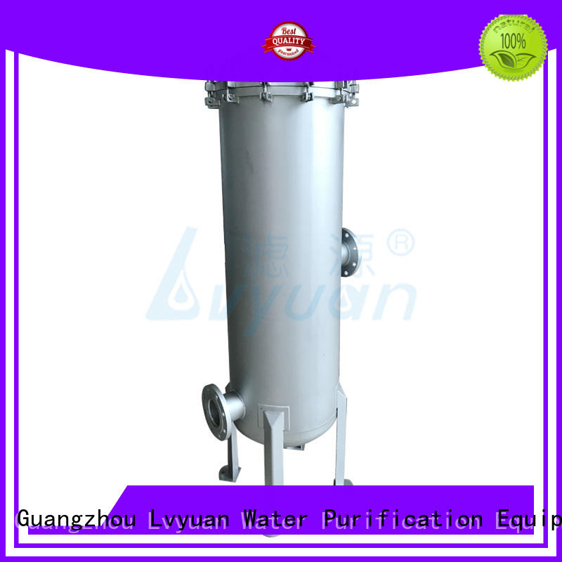 Lvyuan stainless steel water filter housing with fin end cap for industry