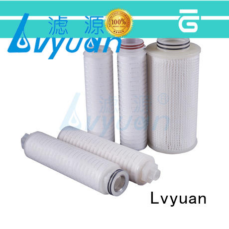 Lvyuan pleated filter cartridge suppliers with stainless steel for industry