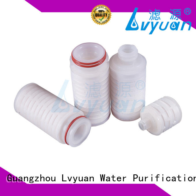 Lvyuan ptfe pleated filter cartridge with stainless steel for liquids sterile filtration