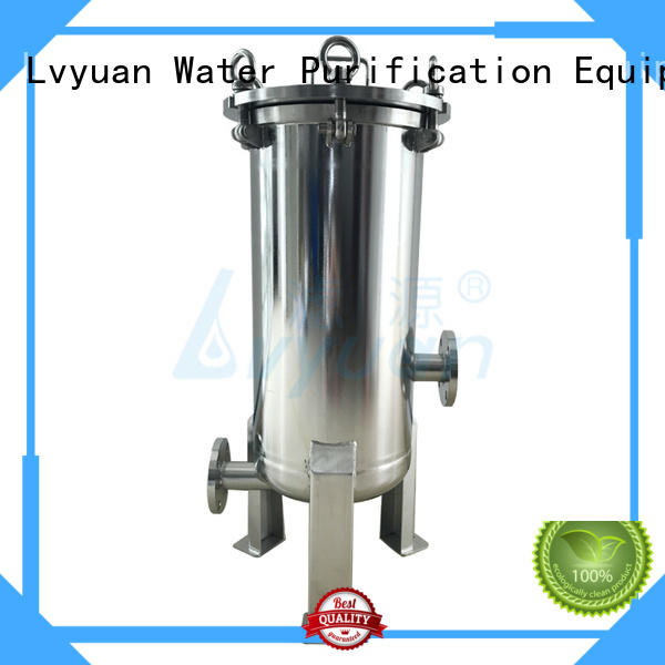 efficient stainless steel bag filter housing with core for sea water treatment