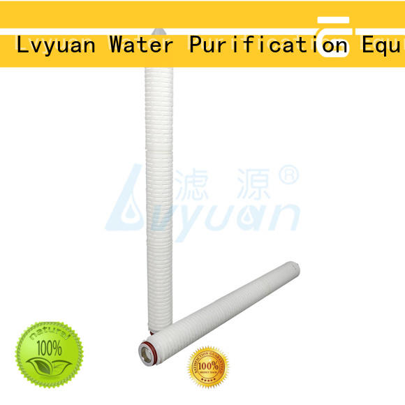 pvdf pleated filter manufacturers with stainless steel for food and beverage