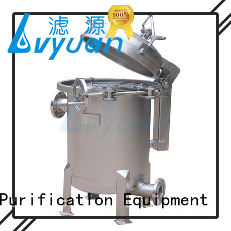 Lvyuan efficient ss bag filter housing with fin end cap for food and beverage
