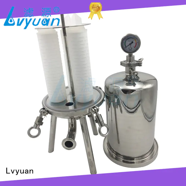 Lvyuan titanium stainless water filter housing with fin end cap for sea water treatment