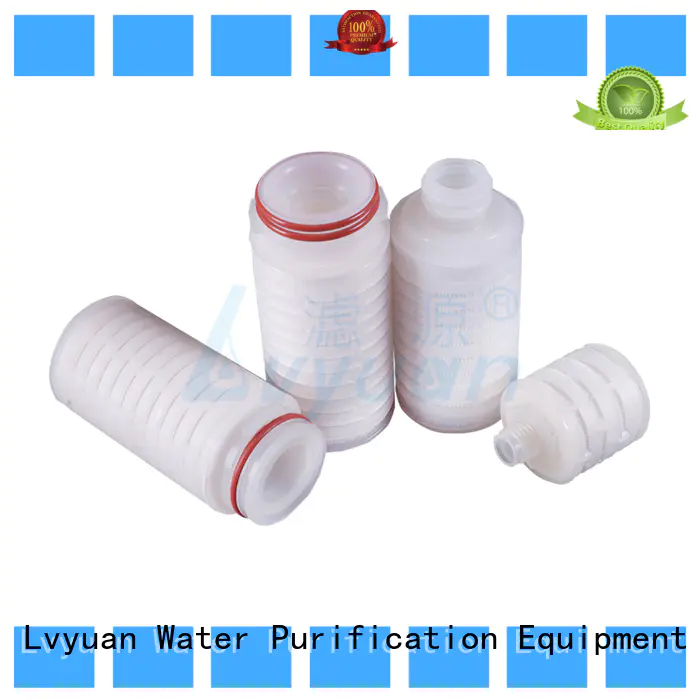 pes pleated polyester filter cartridge with stainless steel for food and beverage