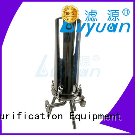 Lvyuan high end stainless steel water filter housing with fin end cap for sea water treatment