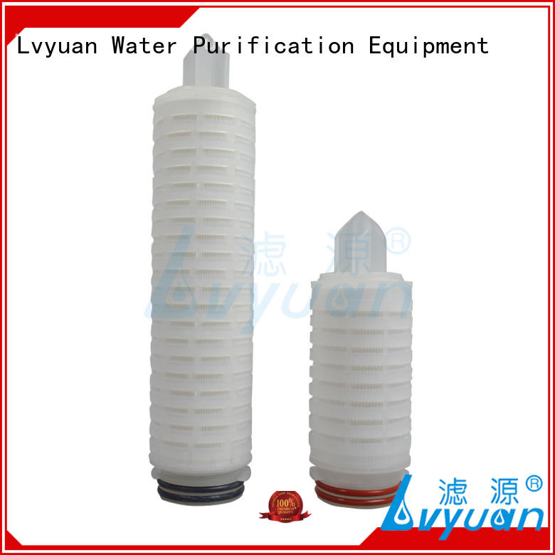 Lvyuan ptfe pleated polyester filter cartridge for liquids sterile filtration