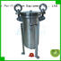 efficient stainless steel bag filter housing with fin end cap for sea water treatment