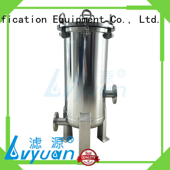 Lvyuan stainless water filter housing with fin end cap for sea water treatment